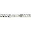 Black Bow Jewelry Men's 6.8mm Sterling Silver Solid Flat Curb Chain Necklace - 4 of 4