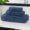 Basketweave Luxury Cotton Solid 3 Piece Assorted Towel Set by Blue Nile Mills - 2 of 4