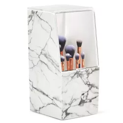 Glamlily Marble Makeup Brush Holder with Lid