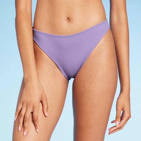 Women's Ribbed Bikini Bottom - Shade & Shore™ Light Purple XL