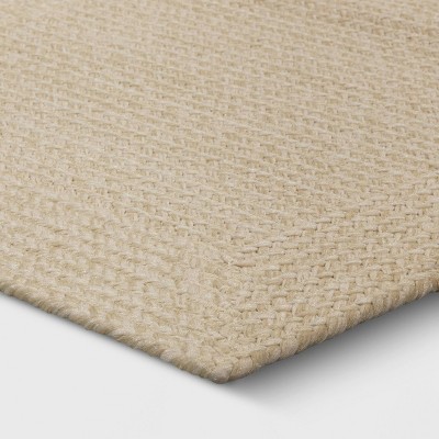 2&#39;x3&#39; Natural Woven Rectangular Braided Outdoor Accent Rug Heathered Cream - Threshold&#8482;_3