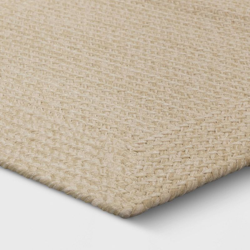 2&#39;x3&#39; Natural Woven Rectangular Braided Outdoor Accent Rug Heathered Cream - Threshold&#8482;, 4 of 7