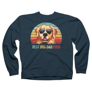 Adult Design By Humans Best Dog Dad Ever Golden Retriever By LuckyCharm99 Sweatshirt - 1 of 2