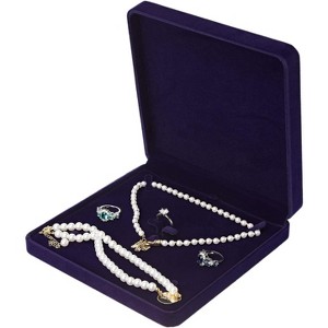 Velvet Jewelry Set Box, Velvet Gift Box for Bracelet Necklace Earring Ring - 1 of 4