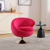 NicBex Velvet Swivel Barrel Accent Chair,Upholstered Swivel Living Room Chairs with Curved Backrest,Cozy Armchair,Accent Chairs for Living Room - 2 of 4