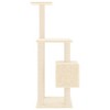 vidaXL Cat Tree Cream Engineered wood, plush, sisal Cat Tree Rectangular - 4 of 4