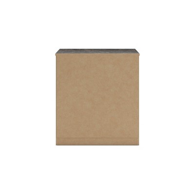Dark Brown Traditional 2-Drawer Nightstand with USB Port