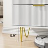 6 Drawers Fluted Dresser for Bedroom, Wooden Dresser TV Stand, Metal Modern Chest of Drawers Clothes Storage Organizer for Closet Living Room Hallway - 4 of 4