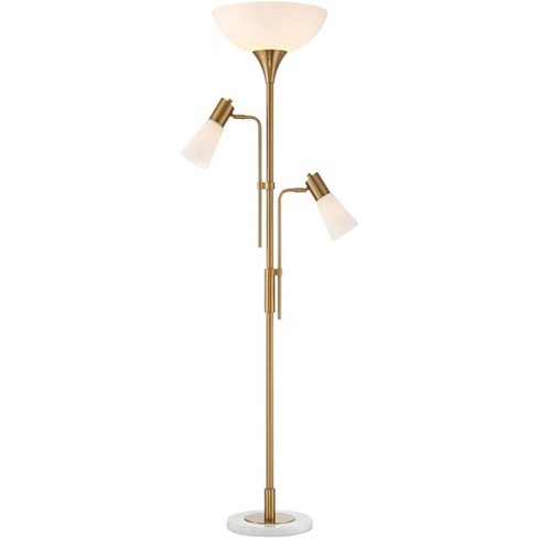 Possini Euro Design Modern Torchiere Floor Lamp with Side Lights 71