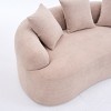 Compact Loveseat Sofa with Chenille Upholstery, No-Assembly Medium Firm Cushion for Small Spaces or Apartments-Maison Boucle - 4 of 4