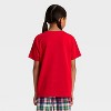 Kids' "Cabin Crew" Short Sleeve Holiday Matching Family Pajama Shirt - Wondershop™ Red - 3 of 4