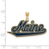 Black Bow Jewelry 14k Yellow Gold Plated Sterling Silver Maine Black Bears NCAA Extra Large Pendant - 2 of 3