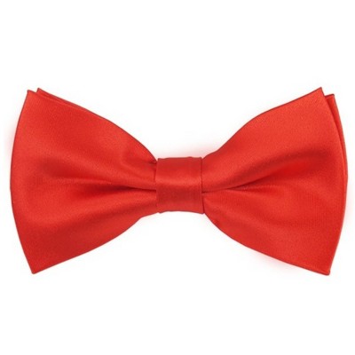 Young Boy's Solid Color 1.5 W And 4 L Inch Pre-Tied adjustable Bow Ties