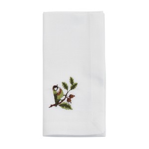 Saro Lifestyle Table Napkins With Embroidered Bluebird Design (Set of 4) - 1 of 4