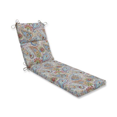 Gilford Festival Outdoor Chaise Lounge Cushion Blue - Pillow Perfect