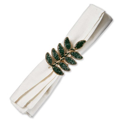 tag Beaded Leaf Napkin Ring