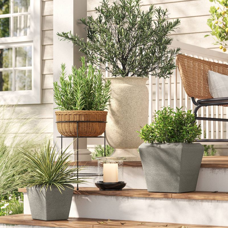 Square Ceramic Indoor Outdoor Planter Pot Charcoal Gray - Threshold™ designed with Studio McGee, 3 of 6