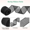 Unique Bargains Burlap Wired Edge Durable Thick Fabric Ribbons for DIY Crafts 1 Pc - 2 of 4