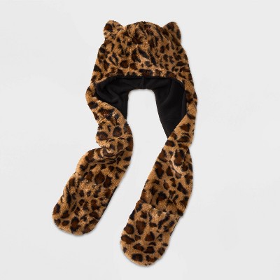 Kids' Hooded Leopard Print Scarves - Cat & Jack™