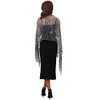 INSPIRE CHIC Women's Sequin Shawls and Wraps for Evening Dresses Fringed Sparkly Scarf 1Pc - 2 of 4
