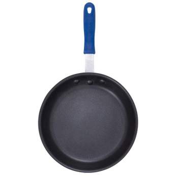Winco AFPI-8NH, 8-Inch Induction Ready Aluminum Fry Pan with Non-Stick Coating, Frying Pan with Silicone Sleeve