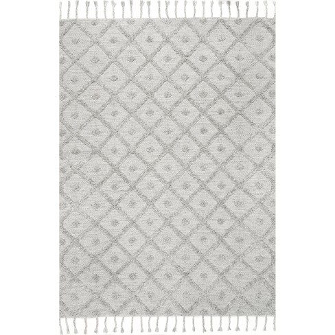 White Solid Loomed Area Rug 9'x12' - Nuloom : Target