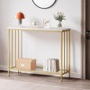 Whizmax Console Table, Sofa Tables Narrow Entryway Table with Glass Shelf and Metal Frame for Living Room, Foyer, Bedroom - 4 of 4