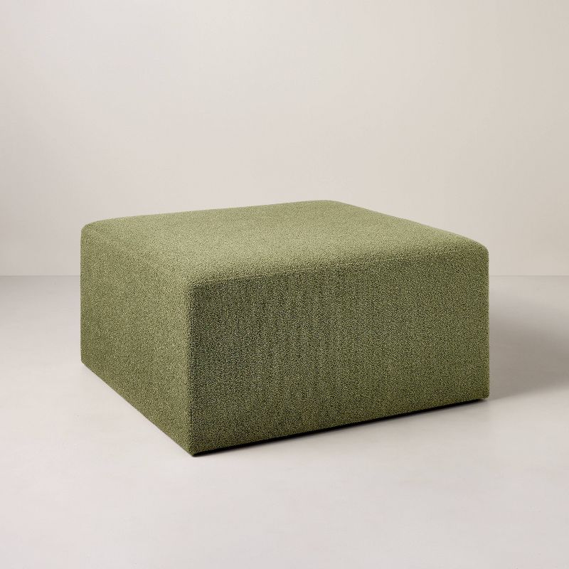 Boucle Upholstered Square Cocktail Ottoman - Hearth & Hand™ with Magnolia, 1 of 14