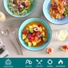 vancasso 6 Pieces Dinnerware Set, Multicolor Set, Blue, Paste Bowls Dishwasher Microwave Safe,38oz, 1140ml - Service For 6 People - 3 of 4