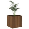 vidaXL Planter Box Brown Oak 15.7"x15.7"x15.7" Engineered Wood - 2 of 4
