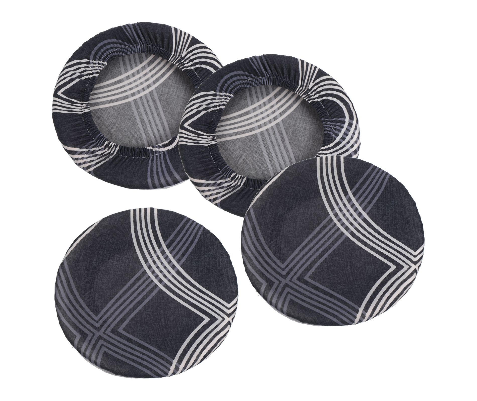 Unique Bargains Washable Elastic Bar Stool Cover for Dia 12"-18" Chairs 4 Pcs