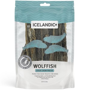 Icelandic+ Wolffish Skin Stick Chews Dog Treat 3.0-oz Bag - 1 of 4