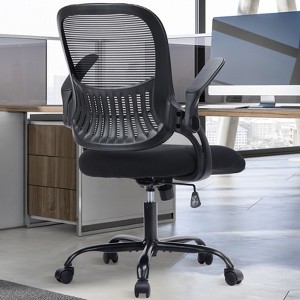 NicBex Adjustable Height Home Office Mesh Chairs with Adjustable Armrest and Universal Wheels for Work Study - 1 of 4