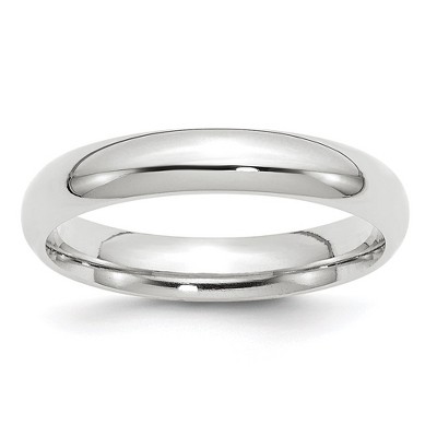 Black Bow Jewelry 2mm to 6mm 10K White Gold Domed Comfort Fit Band