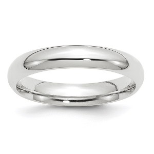 Black Bow Jewelry 2mm to 6mm 14K White Gold Domed Comfort Fit Band - 1 of 4