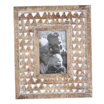 Natural Wood 4 X 6 Inch Whitewash Decorative Wood Picture Frame ...