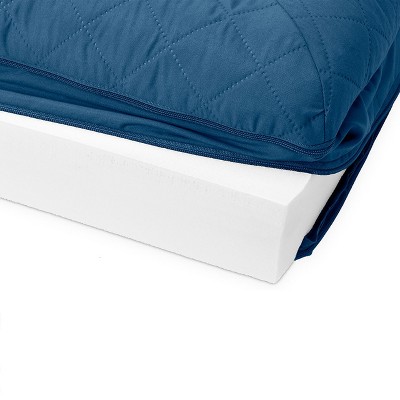 Medium Navy Orthopedic Quilted Foam Pet Sofa Bed