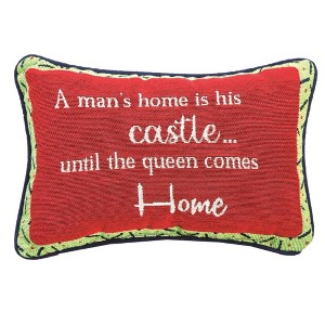 Word Pillow A Man's Castle – 12.5x8 Inch Cotton-Poly Blend by Manual Woodworkers and Weavers - 1 of 3