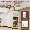 Sapphtopaz Farmhouse Kitchen Island with Drop Leaf&Removable Side Racks,Rolling Kitchen Table with Drawers&Towel Rack Kitchen Cart for Kitchen - 4 of 4
