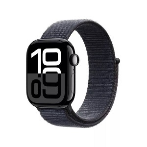 Refurbished Apple Watch Series 10 GPS 42mm Jet Black Aluminum Case with Ink Sport Loop - Target Certified Refurbished - 1 of 4