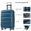 MOEPISY Hardshell ABS Luggage Set - Lightweight & Durable Suitcases with Dual Spinner Wheels, Inky Blue - 4 of 4