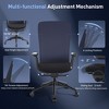 COLAMY Ergonomic Office Desk Chair,High Back Office Chair with Mesh Back and Adjustable Lumbar Support-DarkBlue - 4 of 4