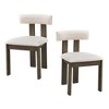 Vatros Modern Boucle Upholstered Kitchen Side Chairs Wooden Dining Chairs Set of 2 - 2 of 4
