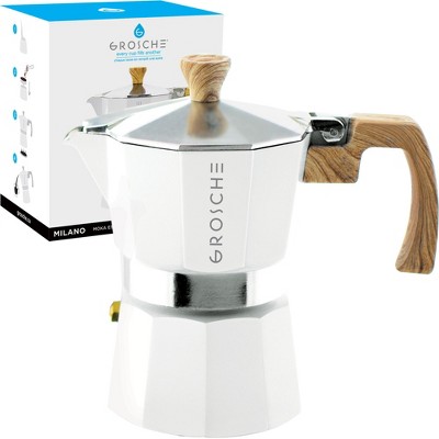 Moka Pot GROSCHE Milano Stovetop Espresso Maker White 3D model