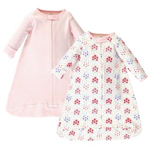 Touched by Nature Baby Girls Organic Cotton Long-Sleeve Wearable Sleeping Bag, Sack, Blanket, Floral Dot - 1 of 3