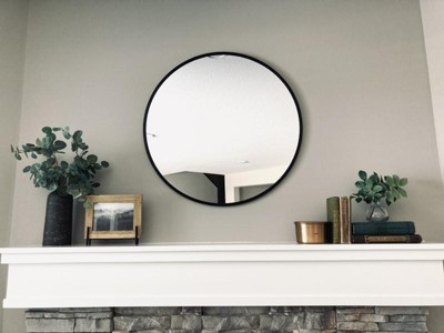 28" Round Decorative Wall Mirror Black - Project 62™ : Target