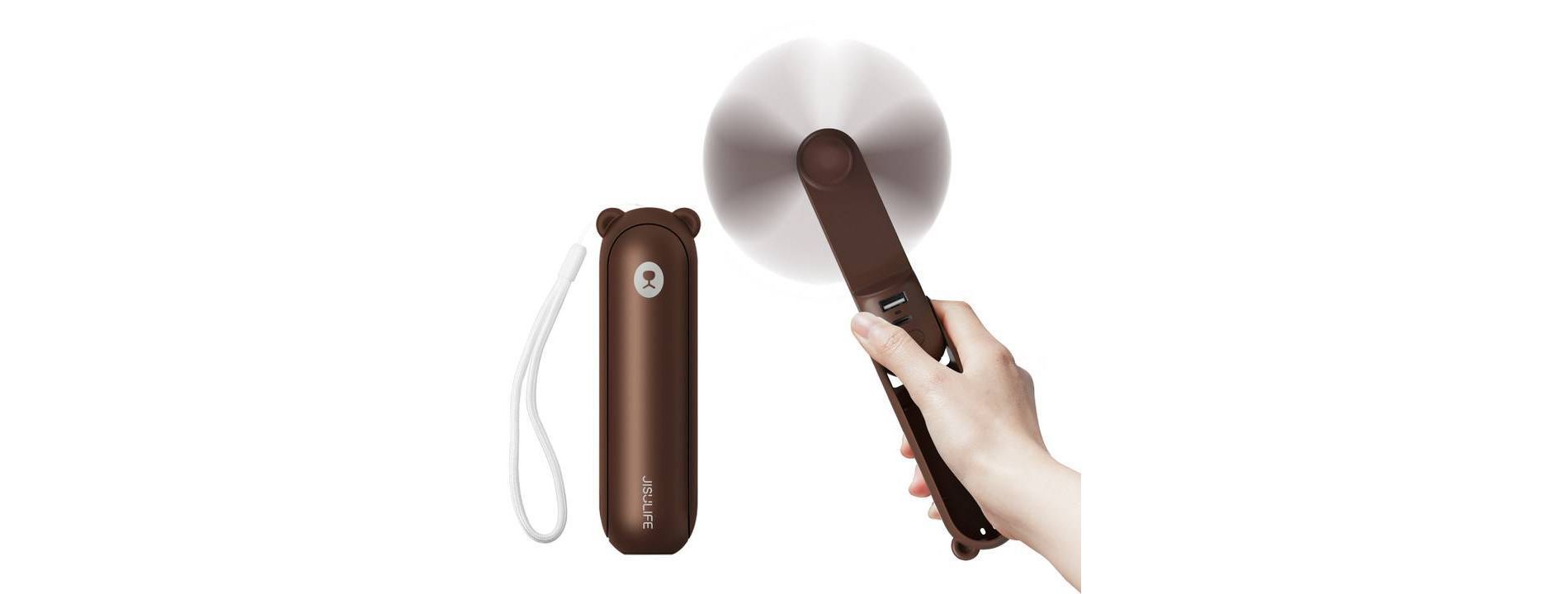 JISULIFE Handheld Mini Fan, 3-in-1 Hand Fan and Portable USB Rechargeable Pocket Fan