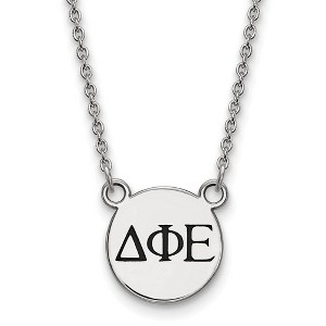 Black Bow Jewelry Sterling Silver Delta Phi Epsilon Greek Life Necklace 18 Inch - 1 of 4