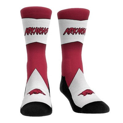 NCAA Arkansas Razorbacks Adult Battle Call Crew Socks - L/XL