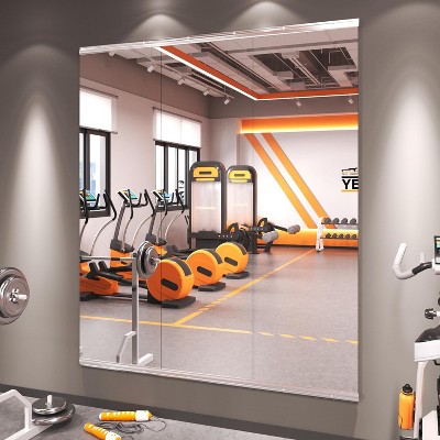 Apmir 3 pieces 24 in. W x 36 in. H Rectangle Wall Mirror Home Gym Mirror Dance Studio Mirror Tempered Glass Mirror